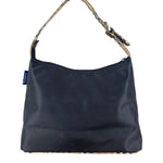 Burberry Nylon Check-Trimmed Shoulder Bag