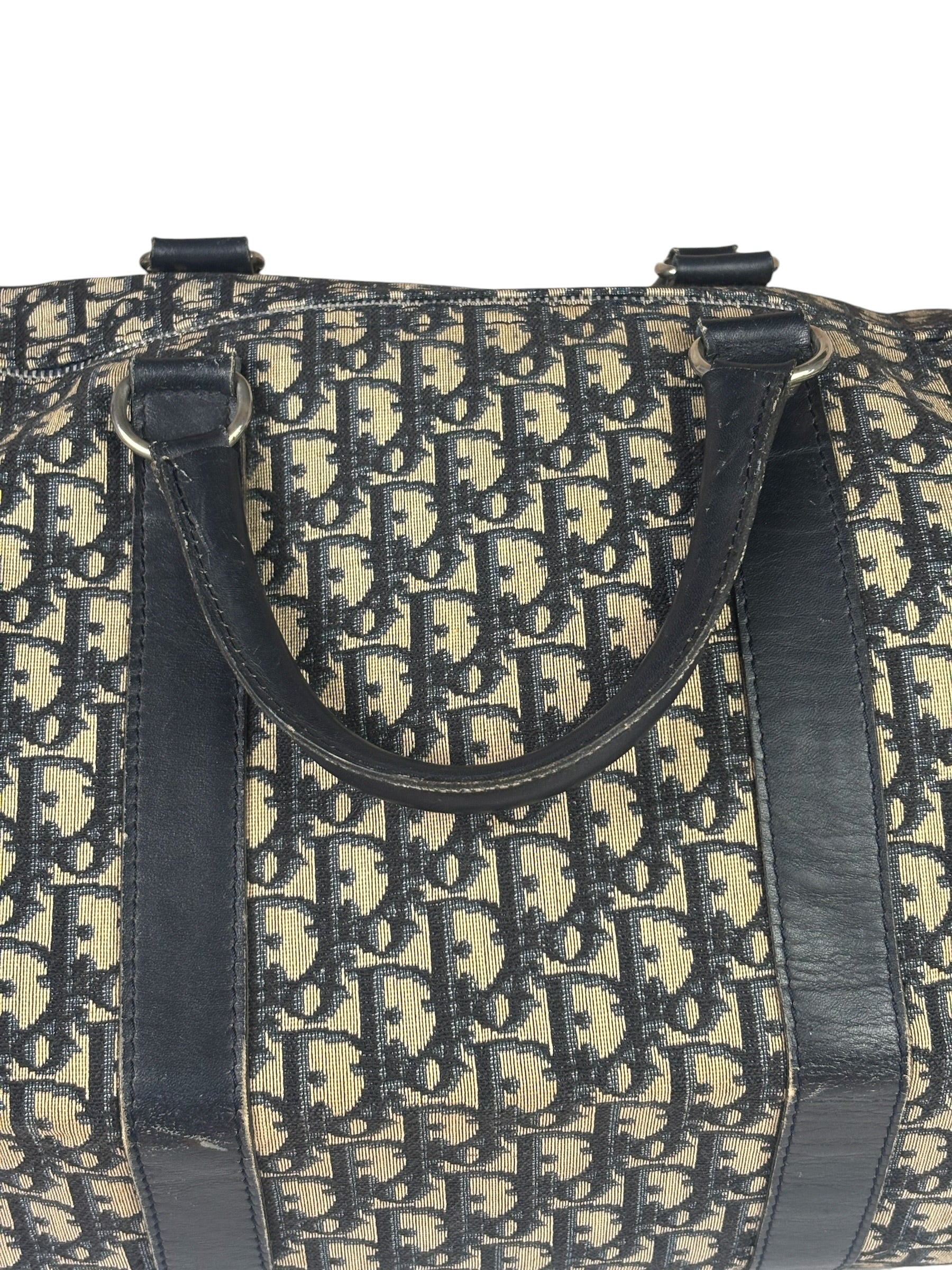 Christian Dior Vintage Black Trotter Boston Travel Bag