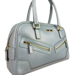 Gucci Blue Leather Micro GG Bowler Bag