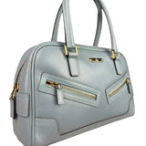 Gucci Blue Leather Micro GG Bowler Bag