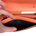 Fendi FF Diamonds Continental Peach Wallet on Chain