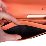 Fendi FF Diamonds Continental Peach Wallet on Chain