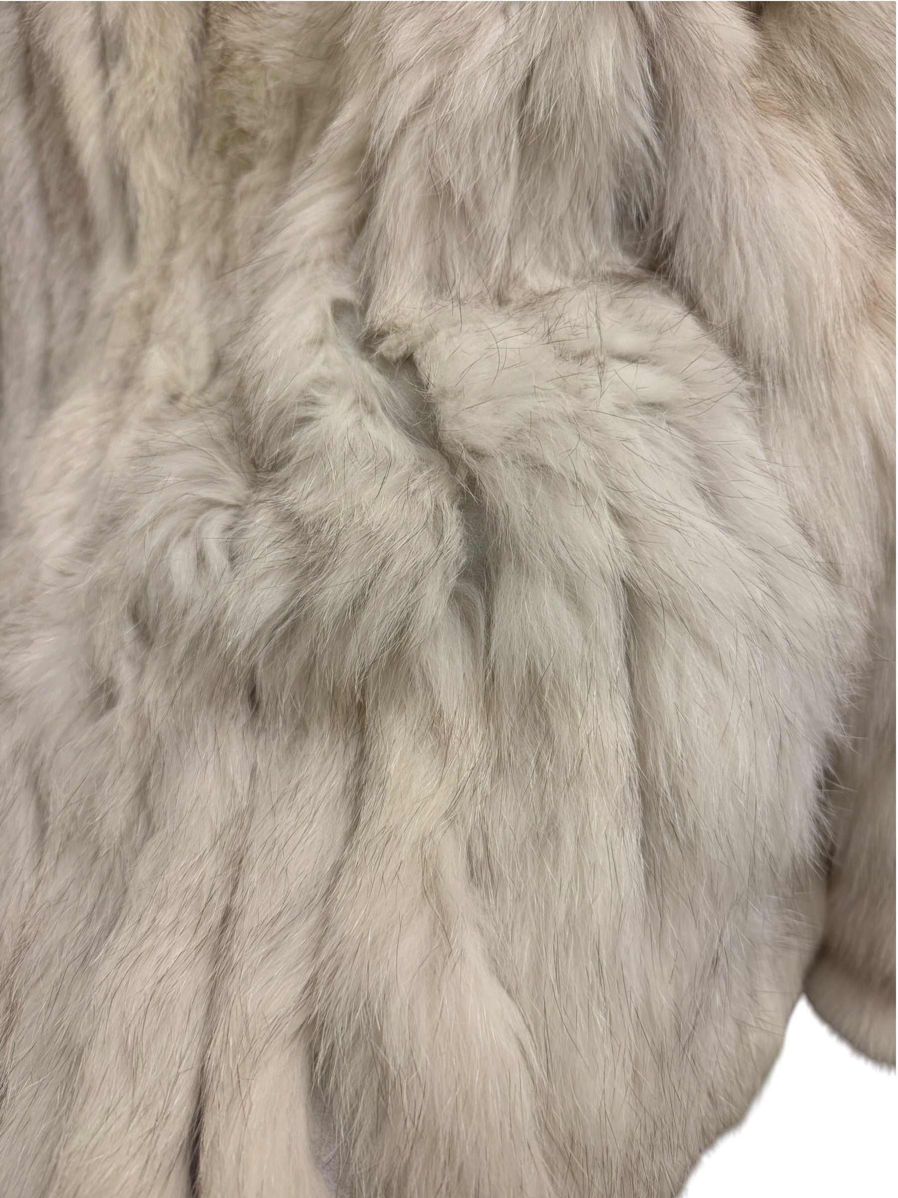 Vintage Saga Ivory/White Fox Fur Coat