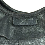 Yves Saint Laurent Black Leather St. Tropez Ruffled Hobo Bag
