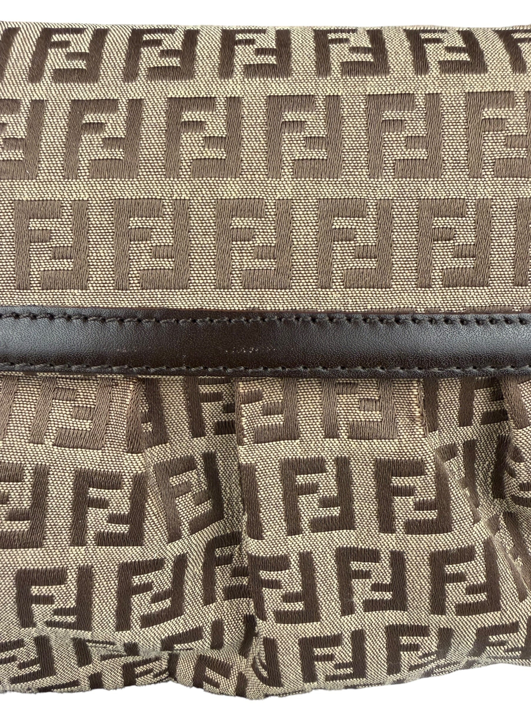 Fendi Zucca Chef Flap Shoulder Bag