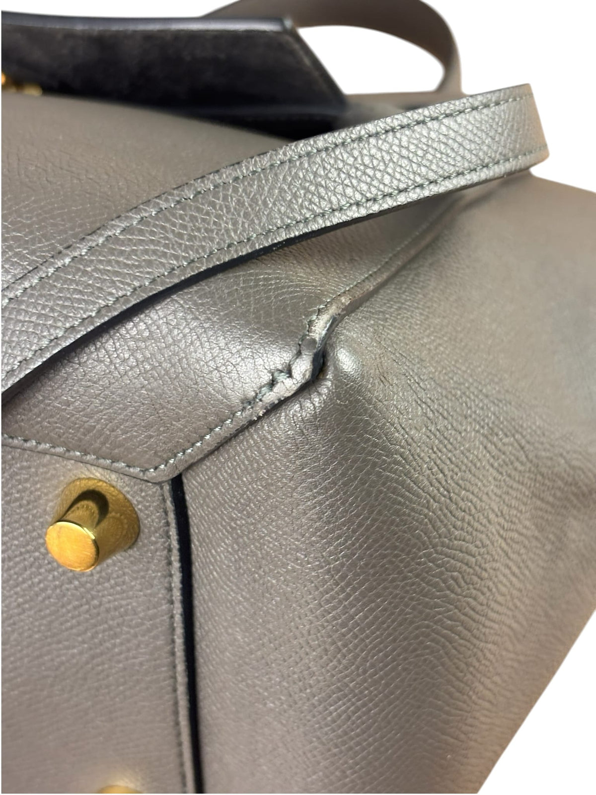 Celine Grey Leather Two-Way Belt Bag