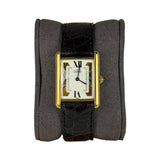 Cartier Must De Tank Tri Color Black Strap