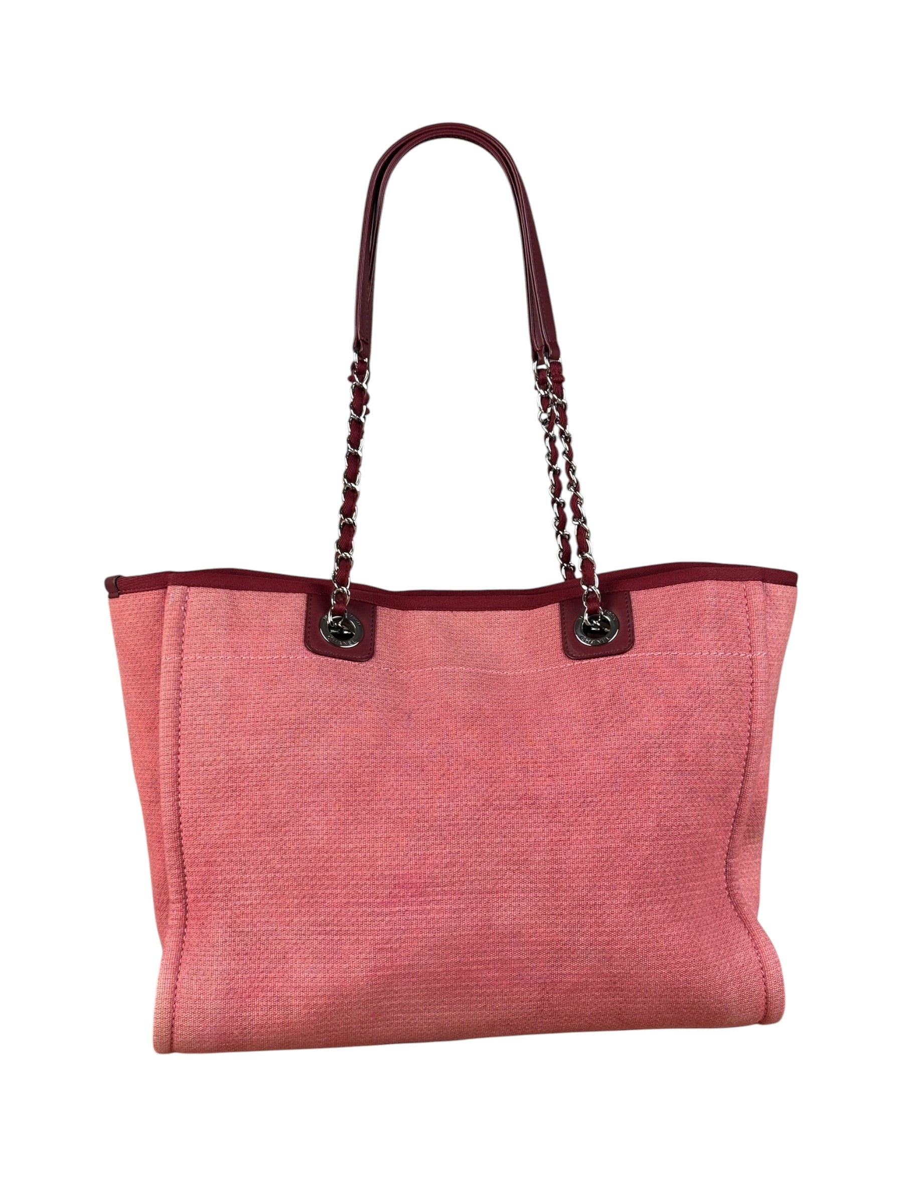 Chanel Coral Pink Medium Deauville Shopping Tote Bag 2014