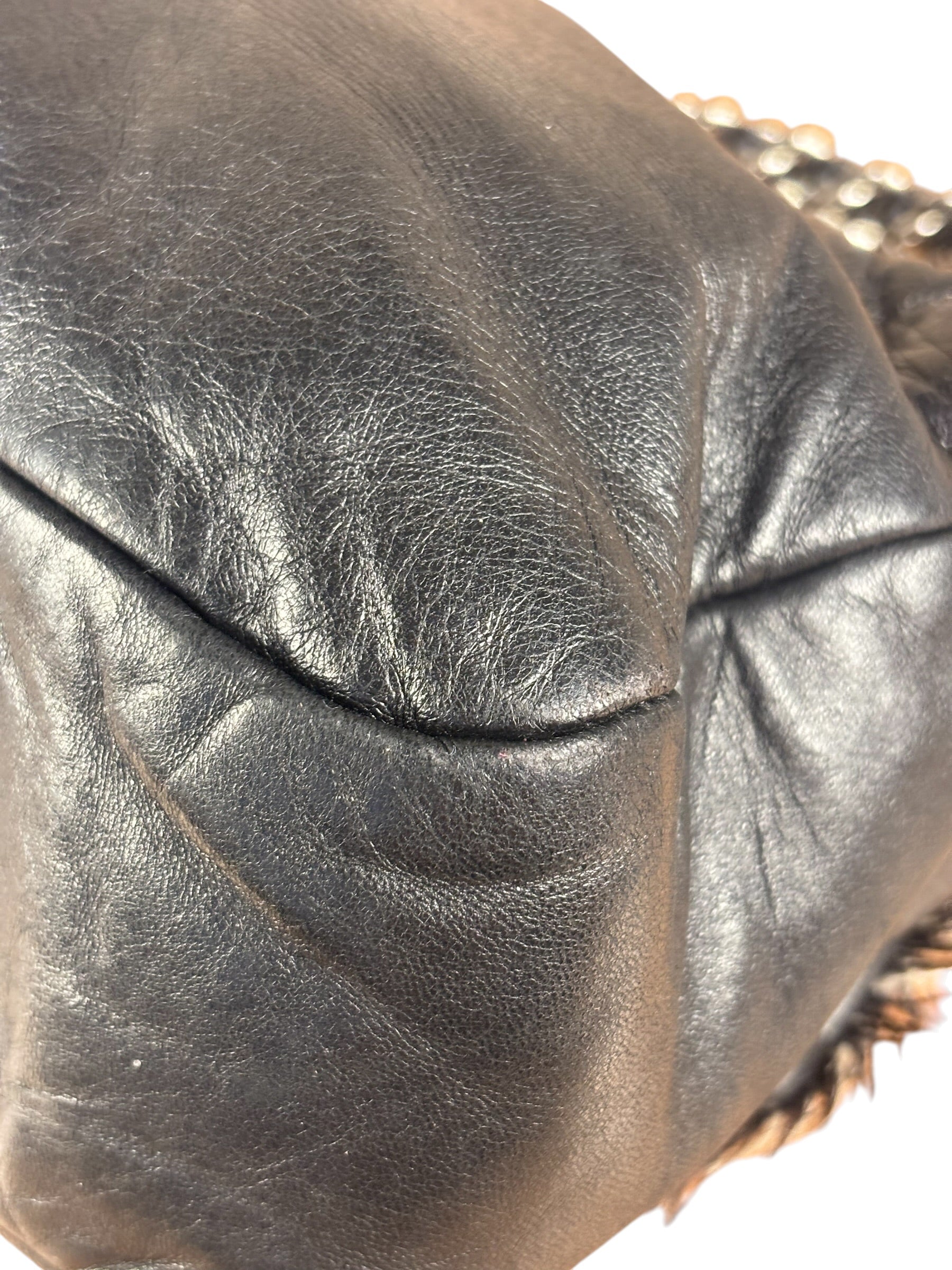 Chanel Black Classic Flap Tweed Shoulder Bag 2010