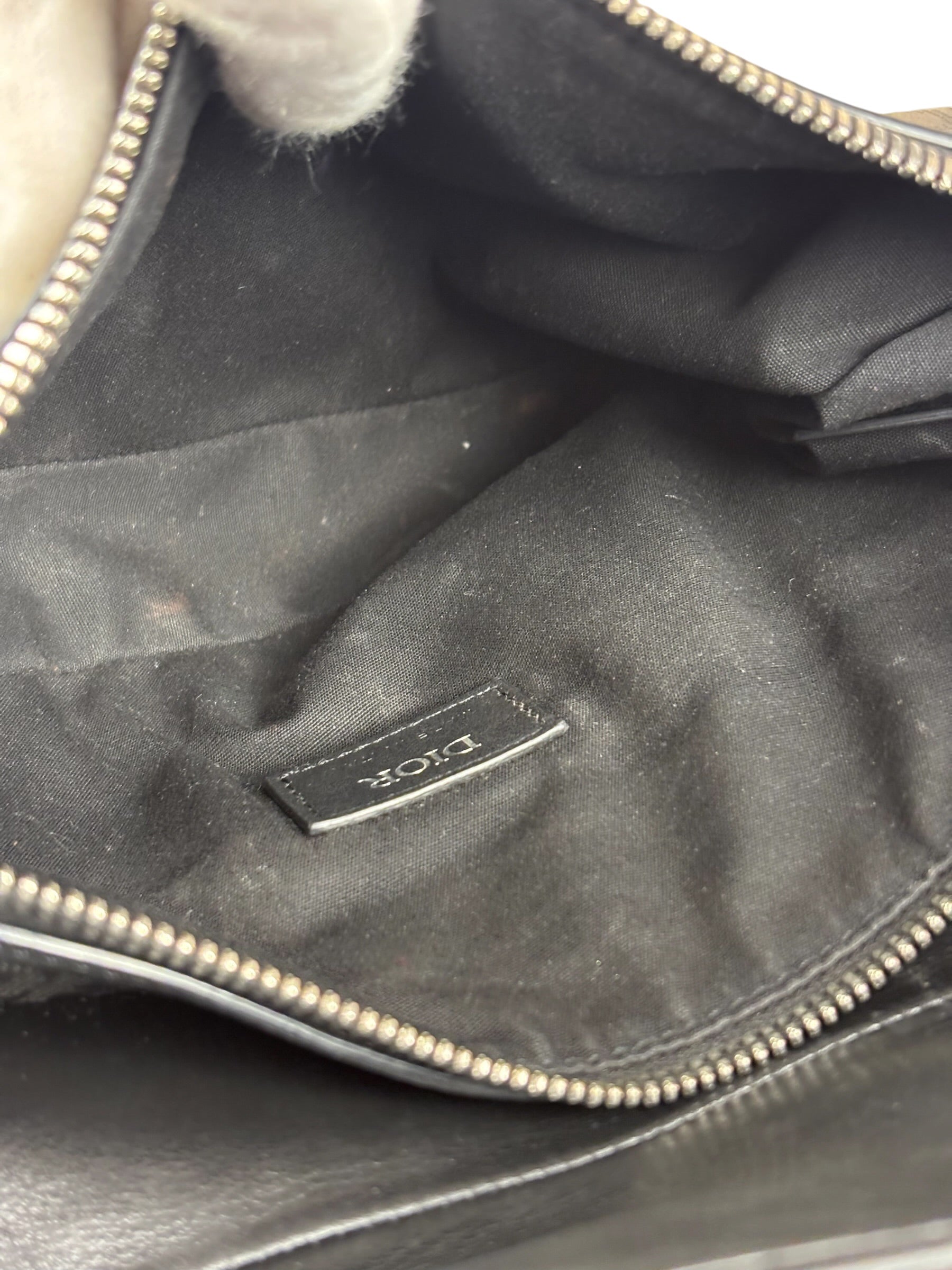 Christian Dior Black Calfskin Galaxy Saddle Messenger Bag