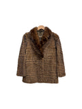 Vintage Brown Chocolate Bar Mink Fur Coat