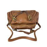 Chloe Caramel Tan Leather Paraty Medium Two-Way Bag