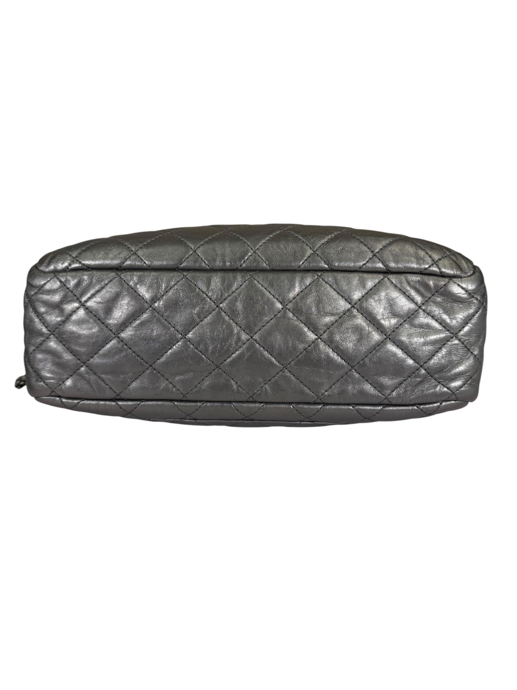 Chanel Metallic Silver Quilted Calfskin Reissue Camera Bag 2008