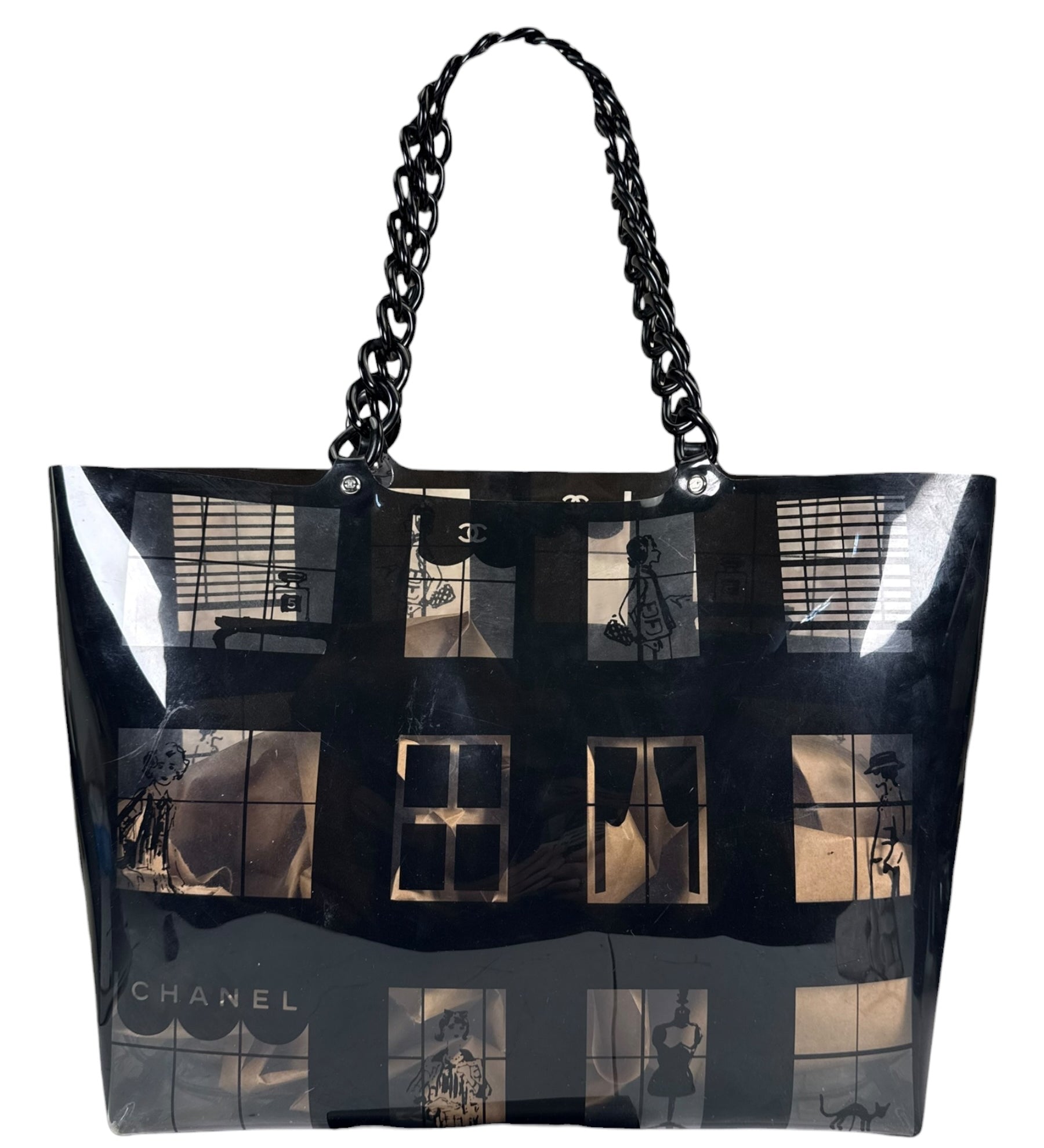 Chanel PVC Coco Window Tote Black 2003-04