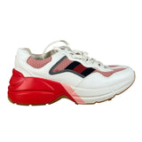 Gucci White Pink Reflective Mesh/Leather Chunky Sneaker