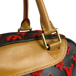 Louis Vuitton Red Tuffetage Cube Monogram Deauville