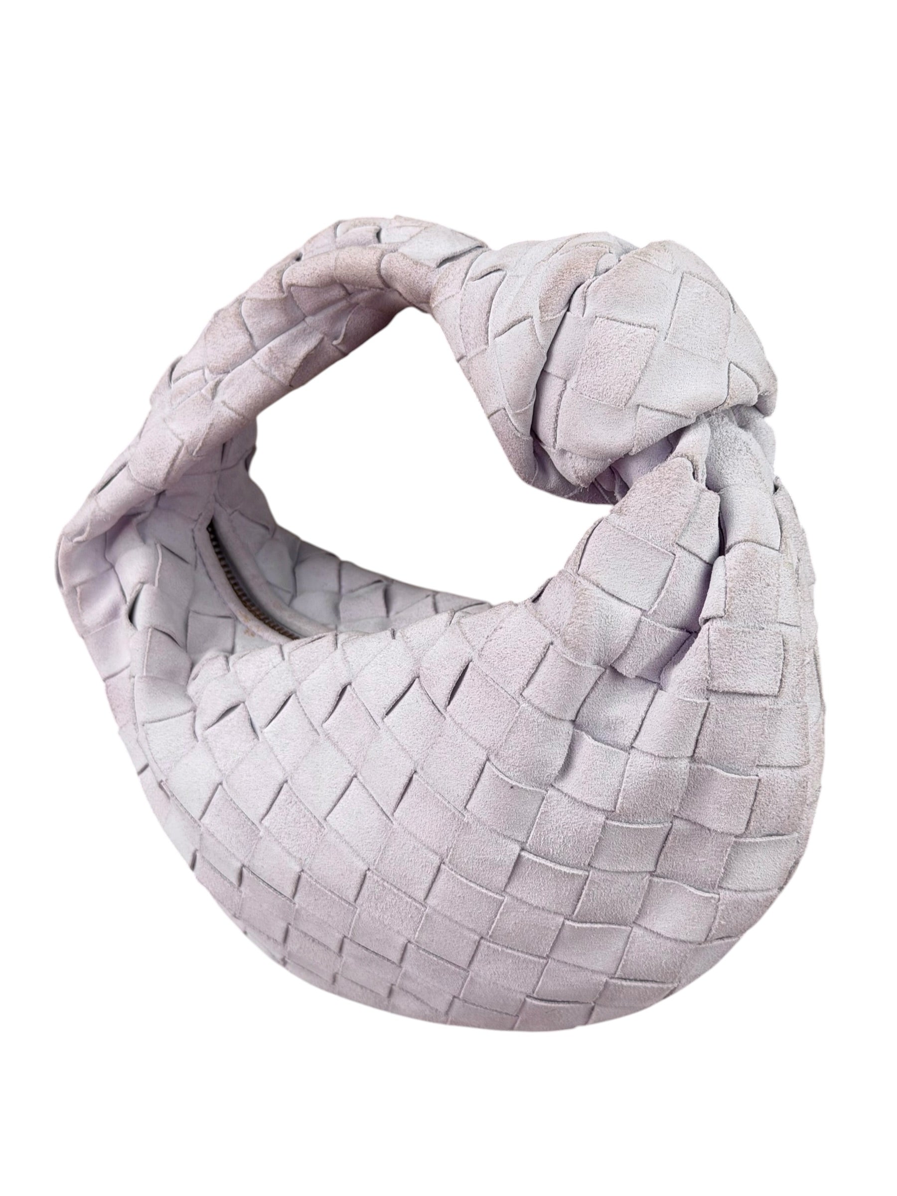 Bottega Veneta Chalk Suede Mini Jodie Handbag
