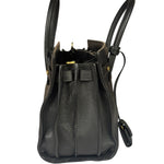 Yves Saint Laurent Black Grained Leather Sac De Jour Two-Way Bag