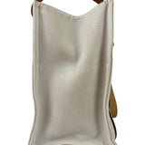 Hermes Beige/Brown Leather Trim Cabalicol Tote