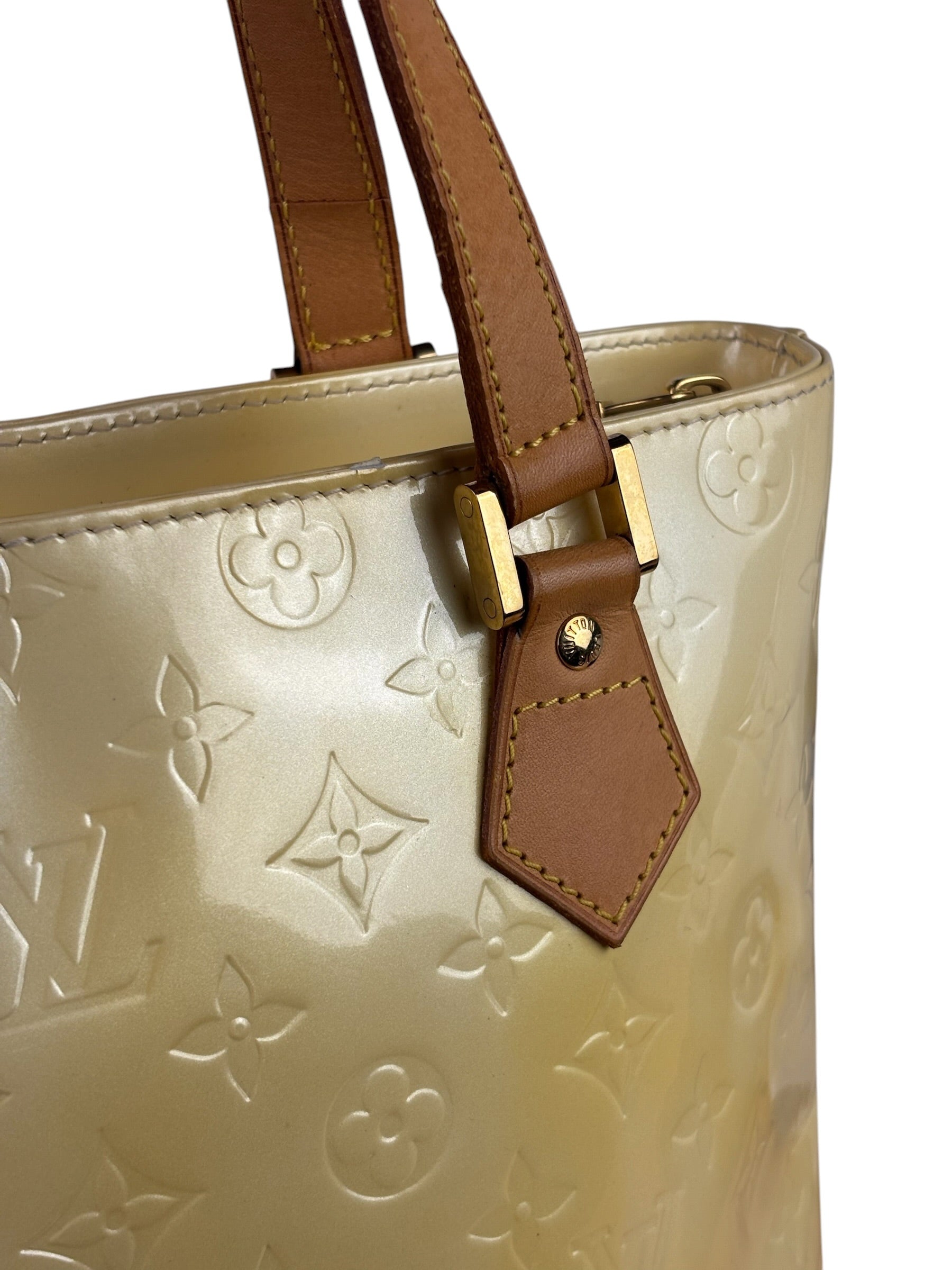 Louis Vuitton Yellow Vernis Houston Tote MM