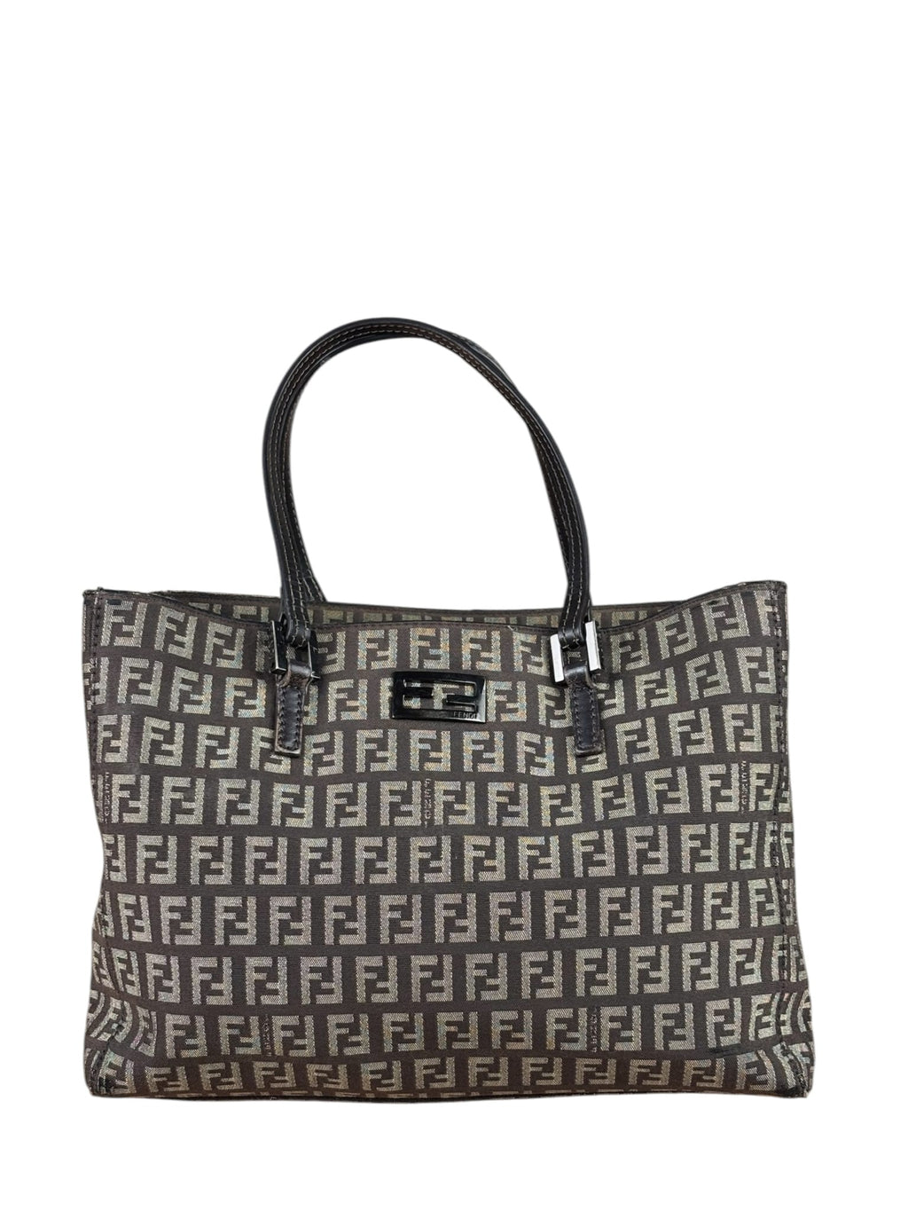 Fendi Brown Zucchino Canvas Mini Tote