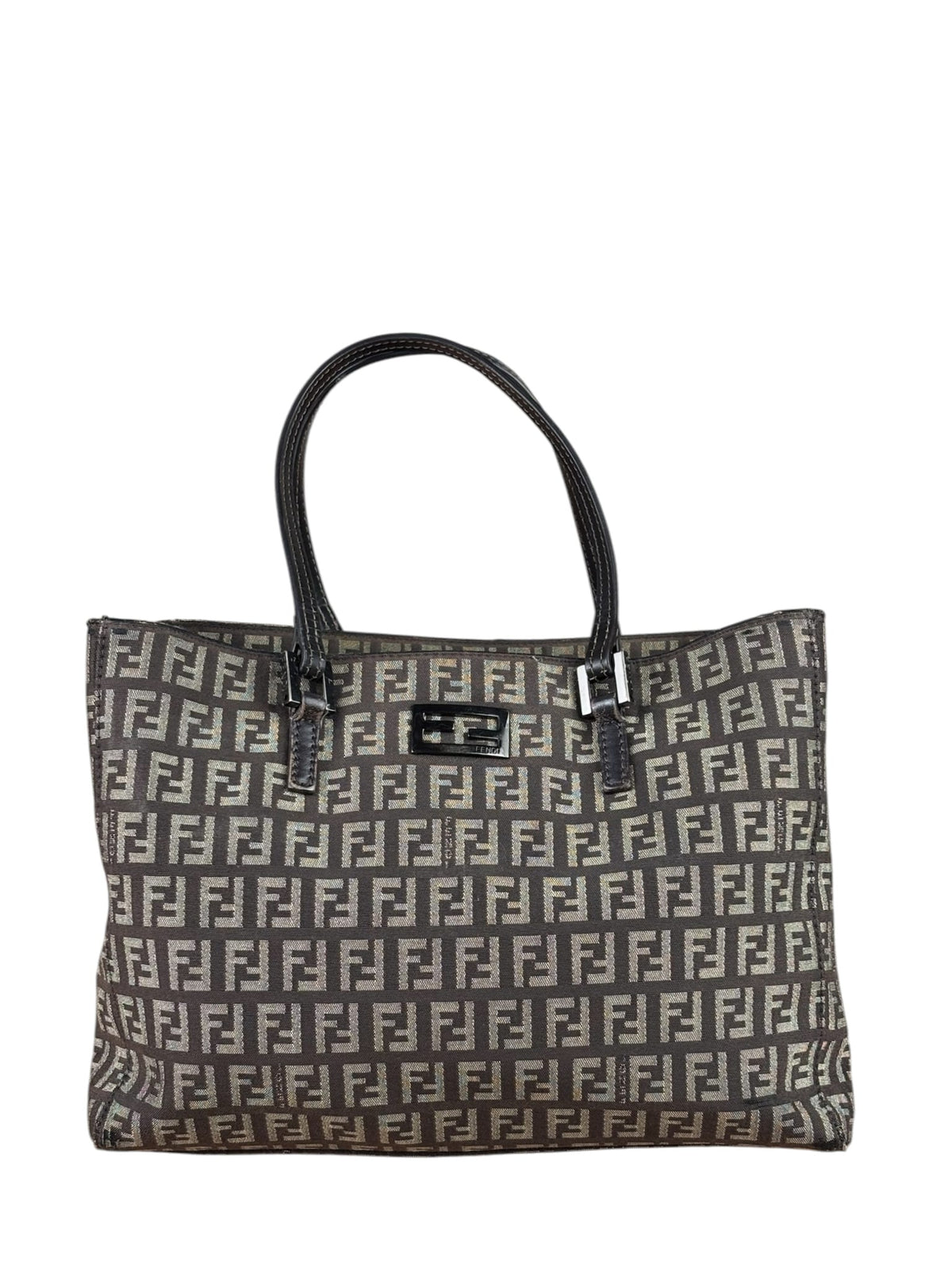 Fendi Brown Zucchino Canvas Mini Tote
