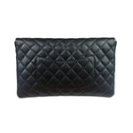 Chanel Black Caviar Quilted Flap Clutch Bag 2019