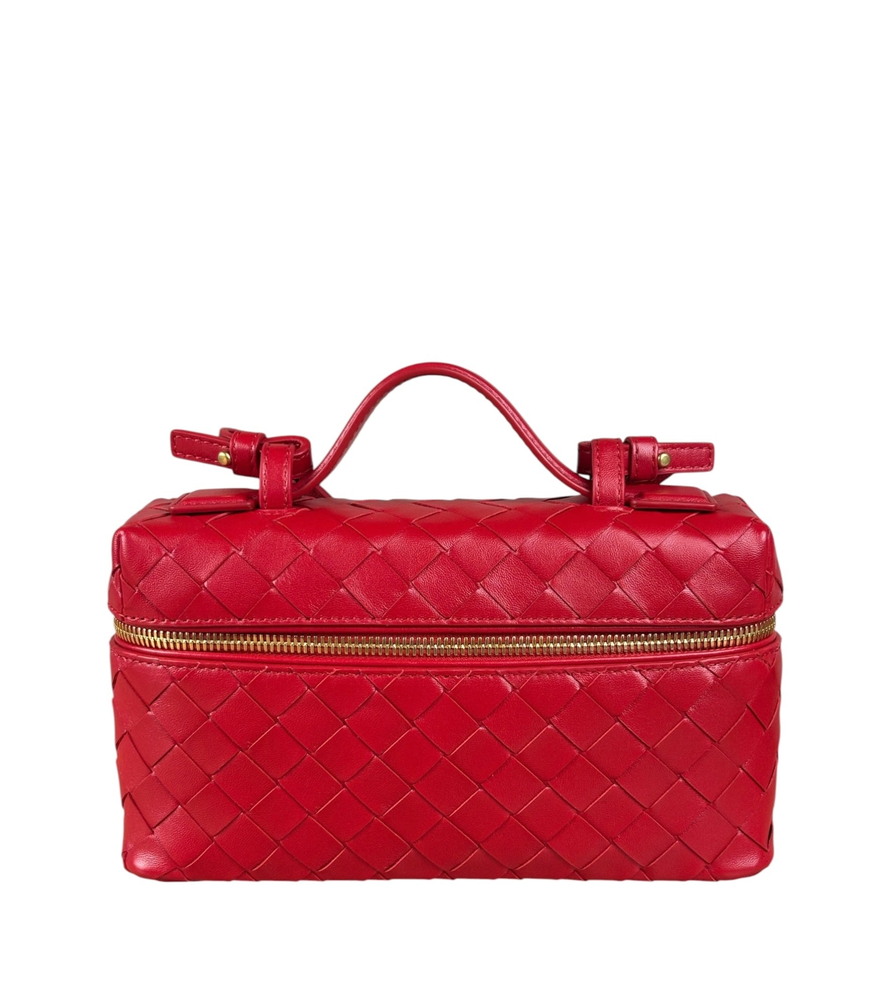 Bottega Veneta Red Intrecciato Leather Crossbody Bag
