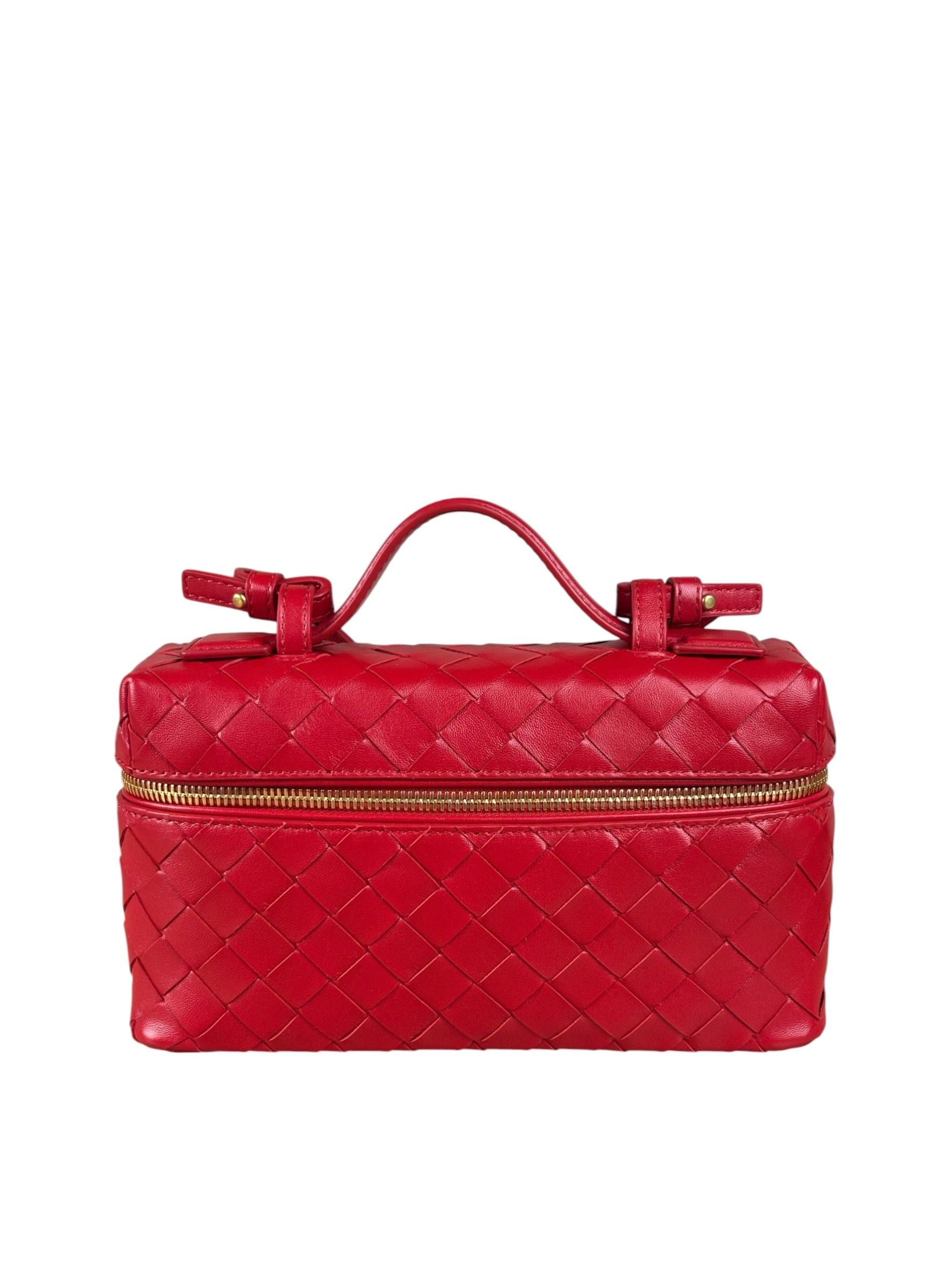 Bottega Veneta Red Intrecciato Leather Crossbody Bag