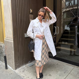 Comme des Garcons White Trench Coat