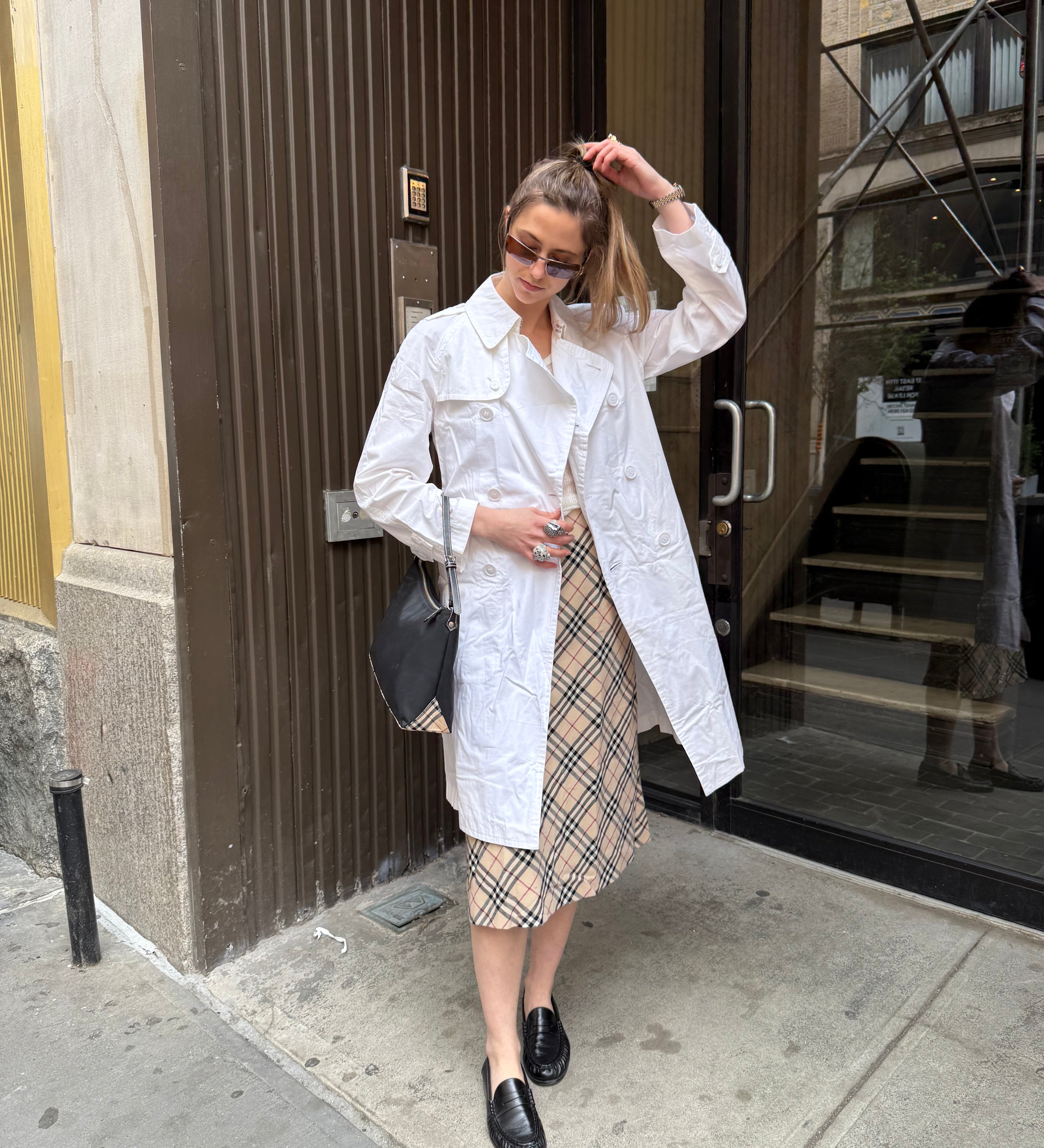 Comme des Garcons White Trench Coat