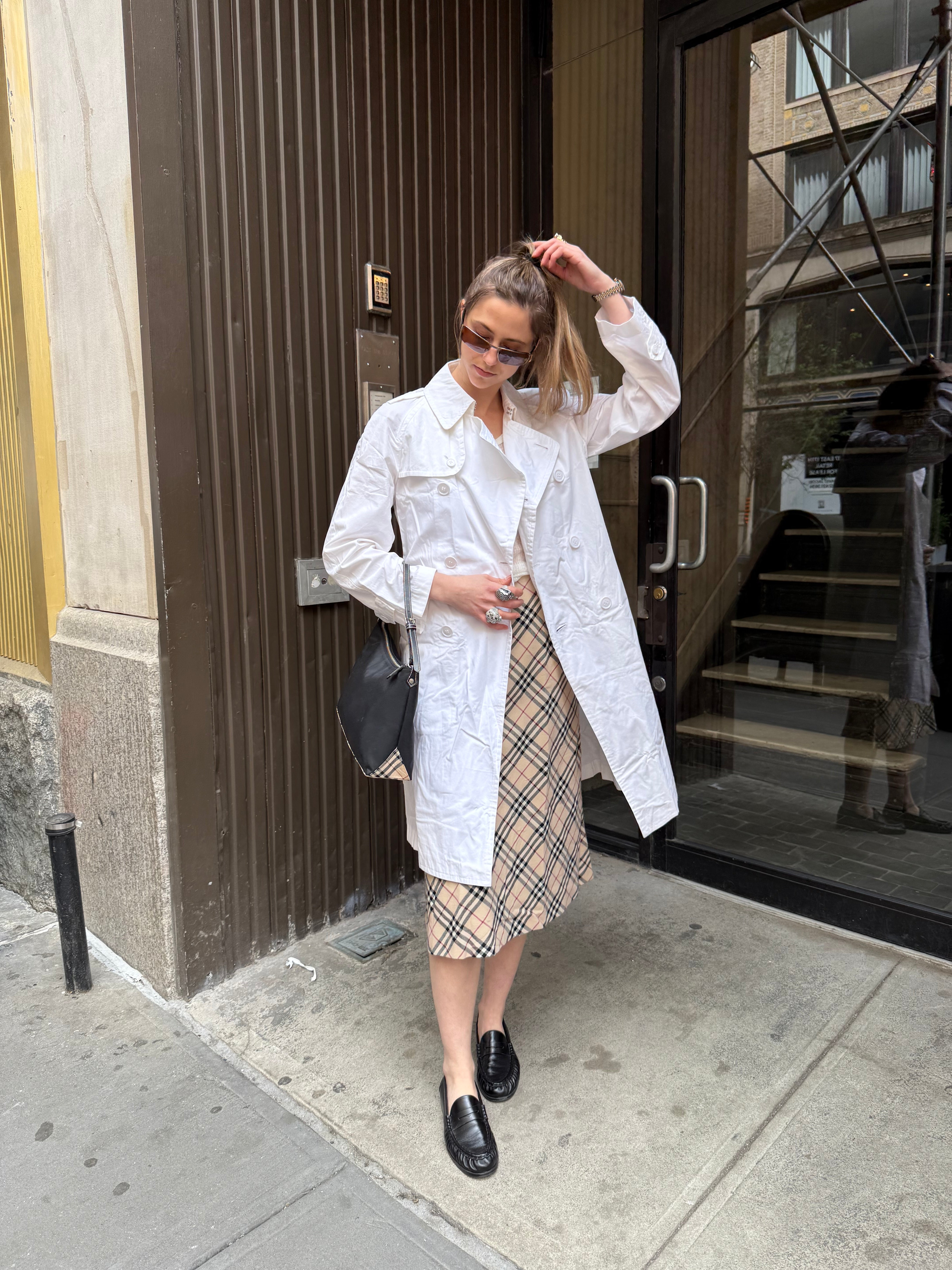 Comme des Garcons White Trench Coat