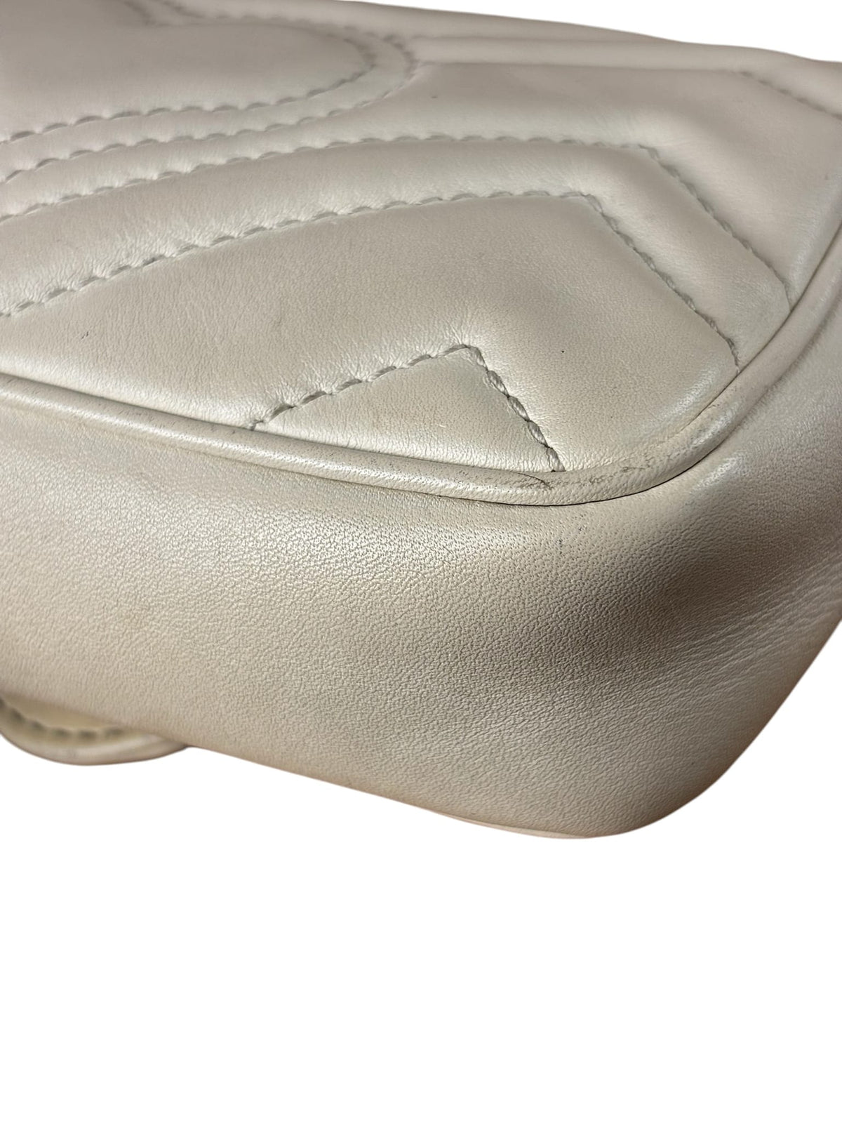 Gucci Marmont Mini Ivory Calfskin Leather Bag