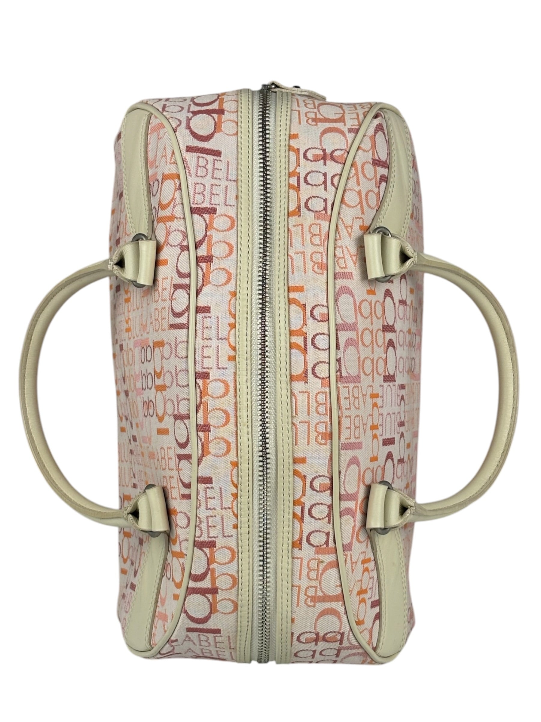 Burberry Blue Label Pink Multi Logo Bowler Bag
