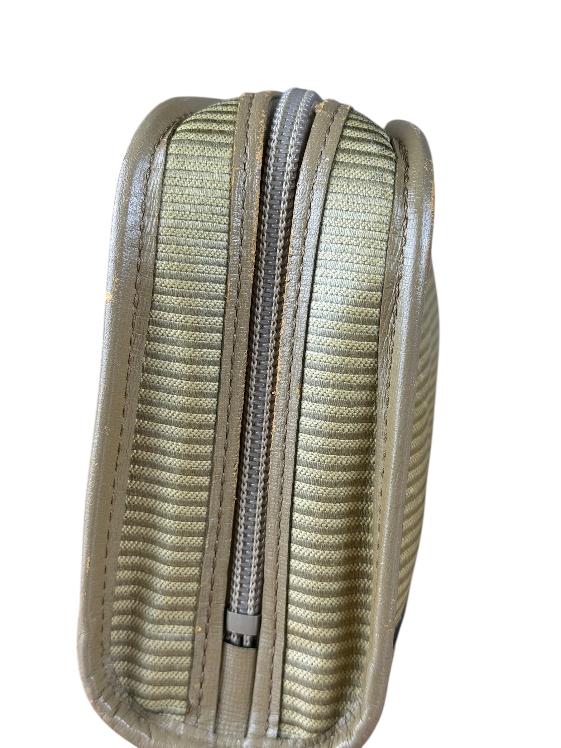 YSL Vintage Grey Leather Travel Pouch