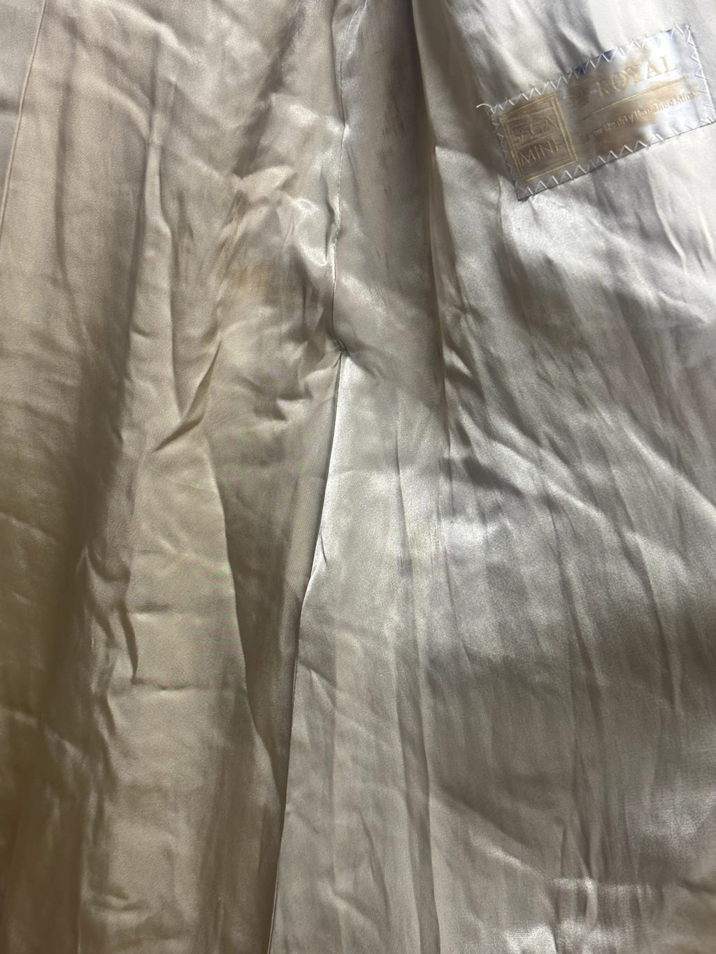 Vintage Ivory Clair de Lune by Emba Long Fur Coat