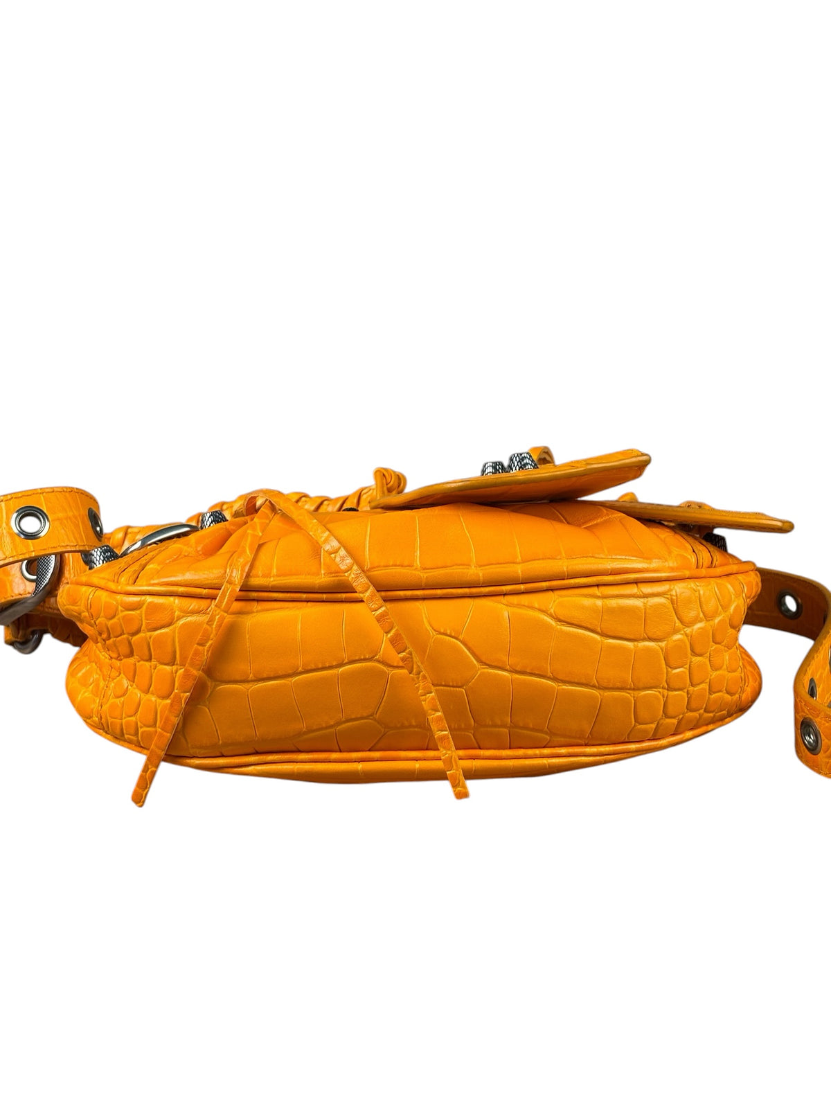 Balenciaga Orange Leather Moto City Bag