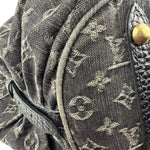 Louis Vuitton Black Denim Mahina Hobo Bag XL