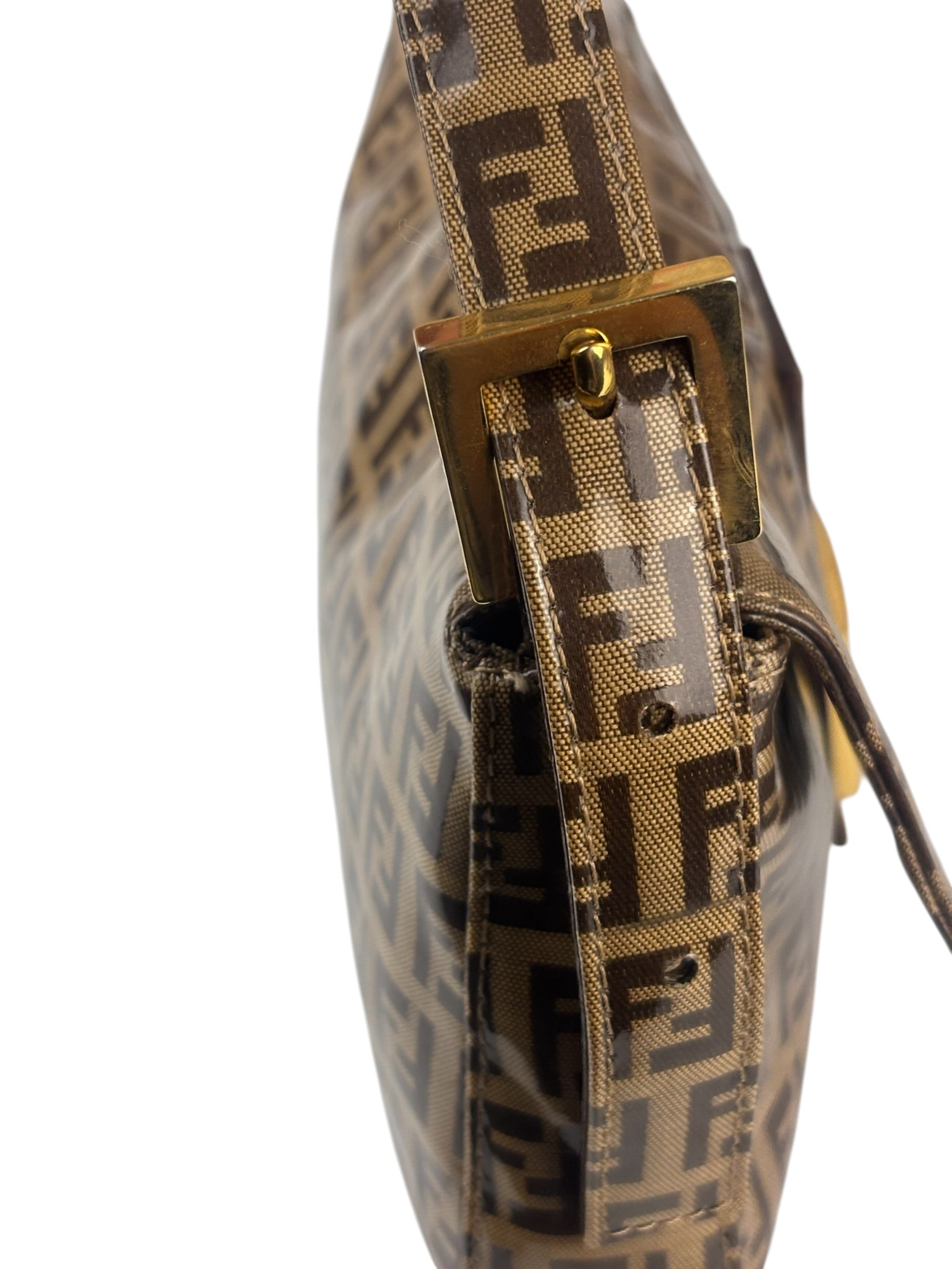 Fendi Brown PVC Zucca Baguette