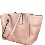Gucci Pebbled Leather Swing Tote Pink