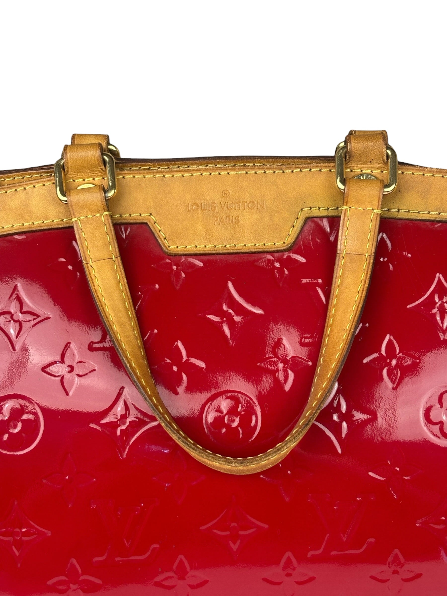 Louis Vuitton Red Vernis Brea Two-Way Bag MM