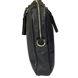 Gucci Black Leather Diamante Briefcase
