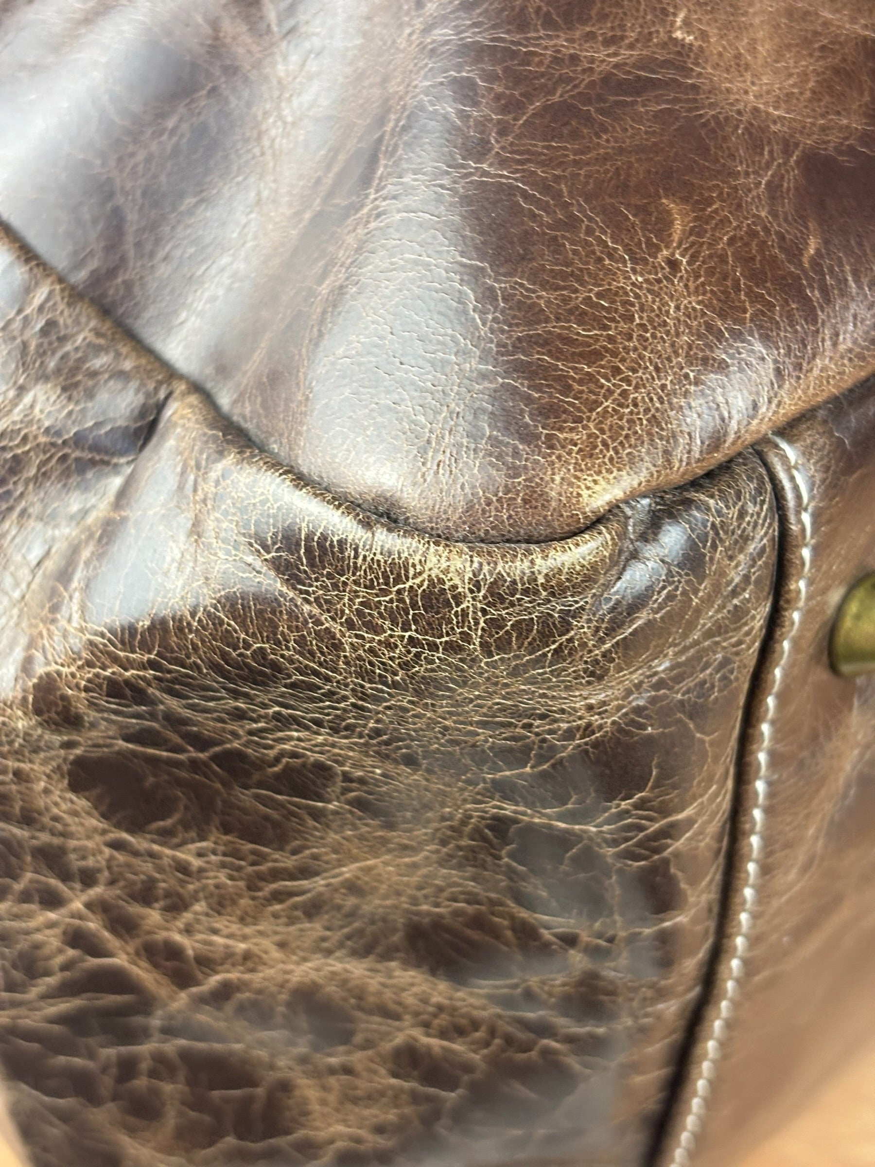 Balenciaga Vintage Brown Leather Moto Handbag