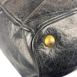Prada Vintage Black Shine Leather Vitello Daino Tote