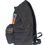 YSL Black Nylon/Leather Trim City Multi-Patch Backpack