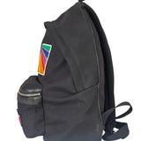 YSL Black Nylon/Leather Trim City Multi-Patch Backpack
