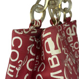 Chanel Vintage Red Canvas Rue Cambon Chain Tote 2002