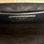 Saint Laurent Textured Metallic YSL Kate Clutch Bag