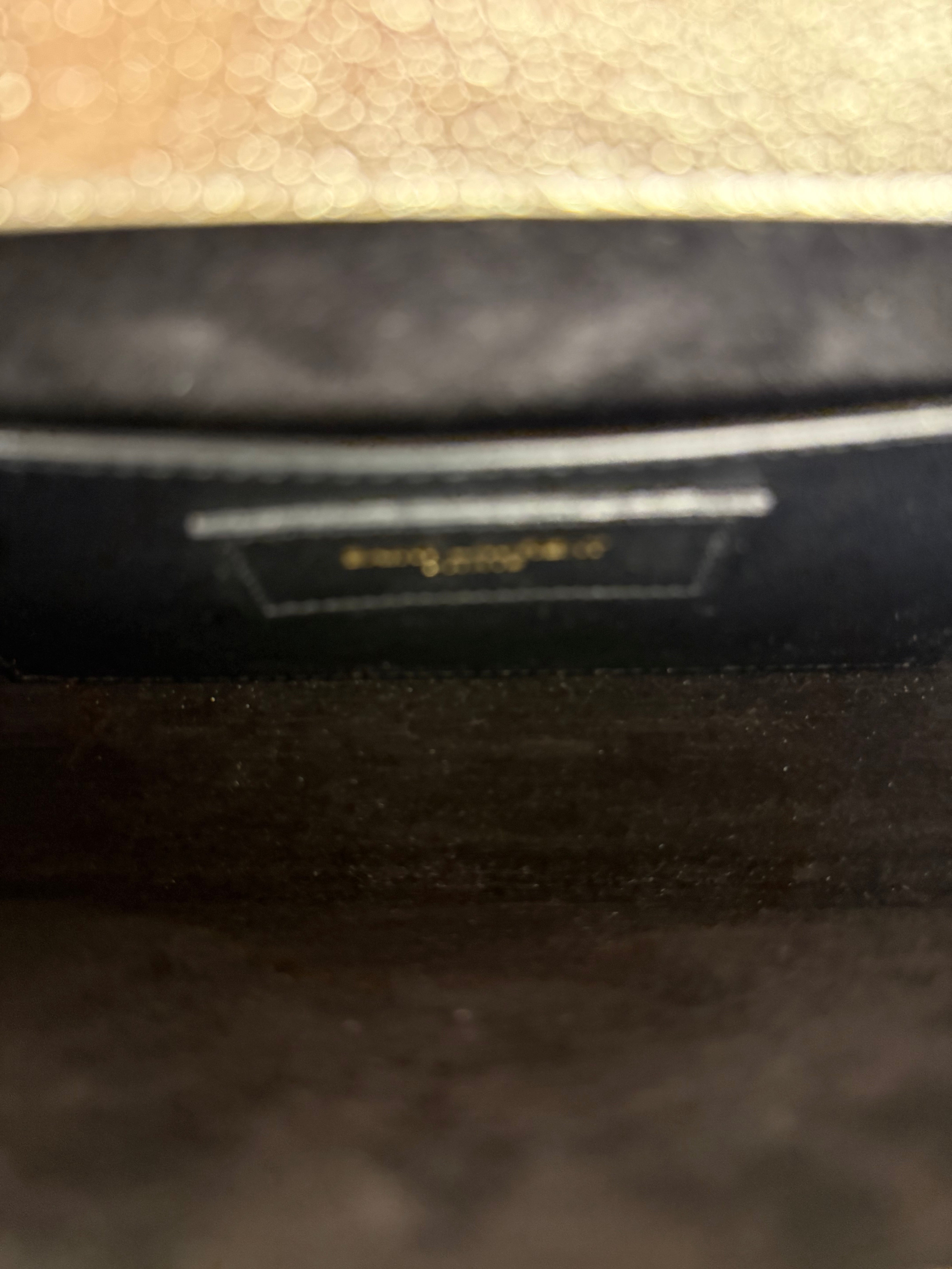 Saint Laurent Textured Metallic YSL Kate Clutch Bag