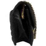 Chanel Black Leather Medium Gabrielle Flap Bag 2011